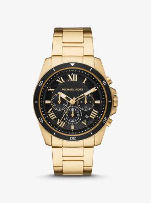 michael kors oversized alek gold-tone watch|Michael Kors lexington chronograph watch.